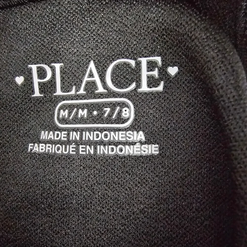 Children's Place Black Sleeveless Hi-Lo Dress With Rhinestones Girl's 7/8